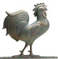 Full-bodied rooster from Yardiac's Range of Weathervanes